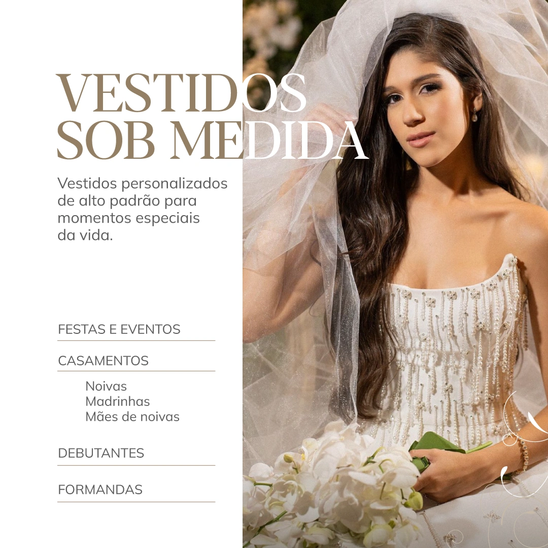 vestido de noiva com fios de ouro