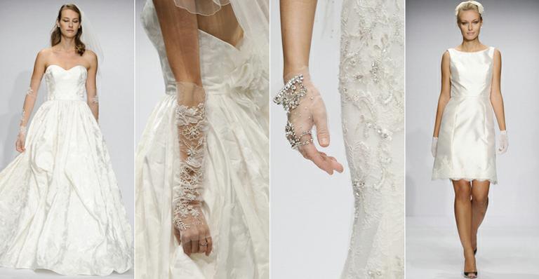 vestido de noiva com luvas