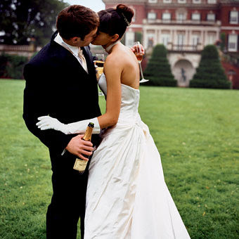 vestido de noiva com luvas