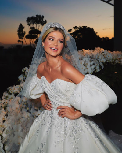 vestido de noiva princesa mangas bufantes