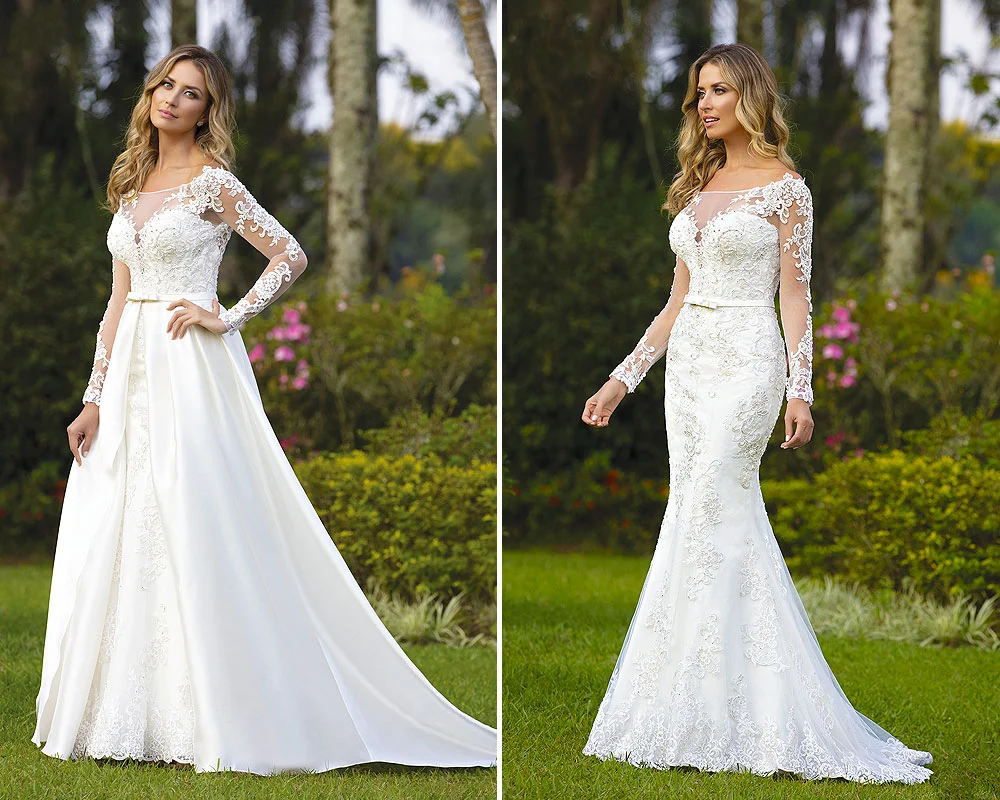 erros ao escolher vestido de noiva com saia removível