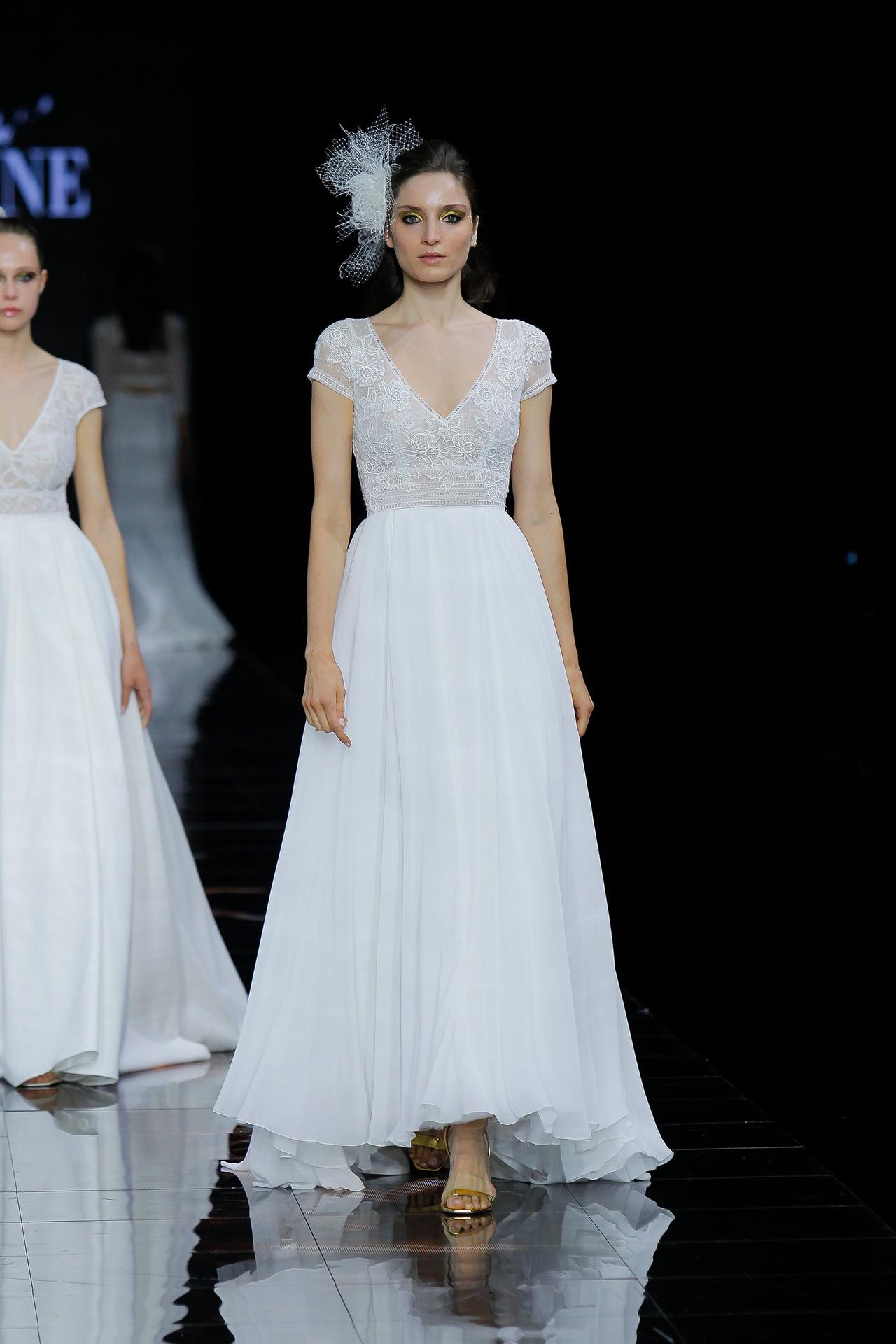 vestido de noiva com tule point d'esprit