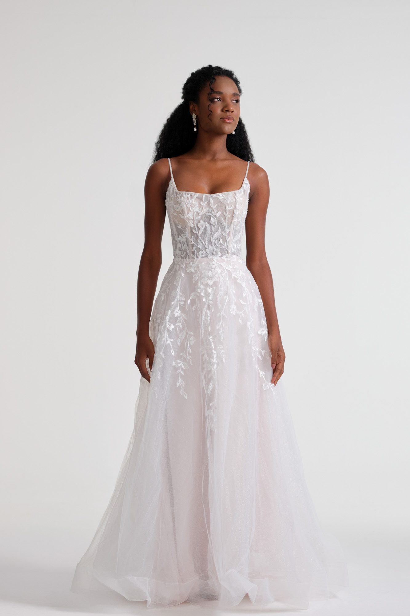 Como escolher o vestido de noiva com tule point d'esprit perfeito