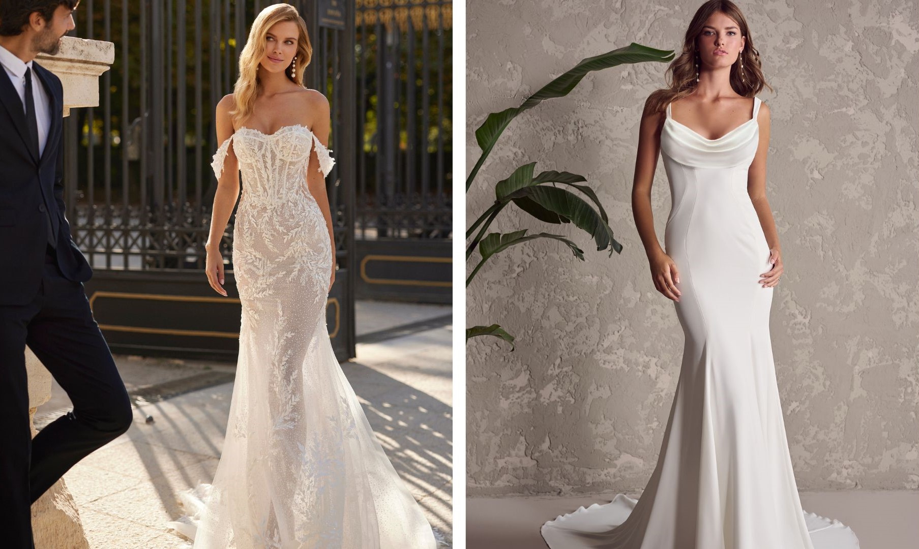 inspiração vestidos de noiva corte sereia para casamentos na praia