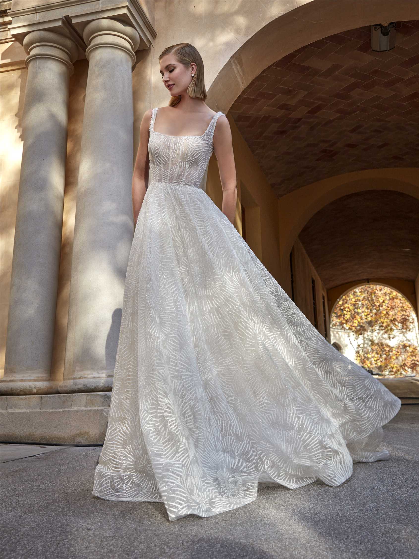 vestido de noiva decote quadrado