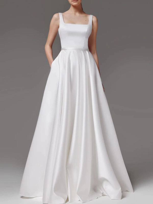 vestido de noiva decote quadrado