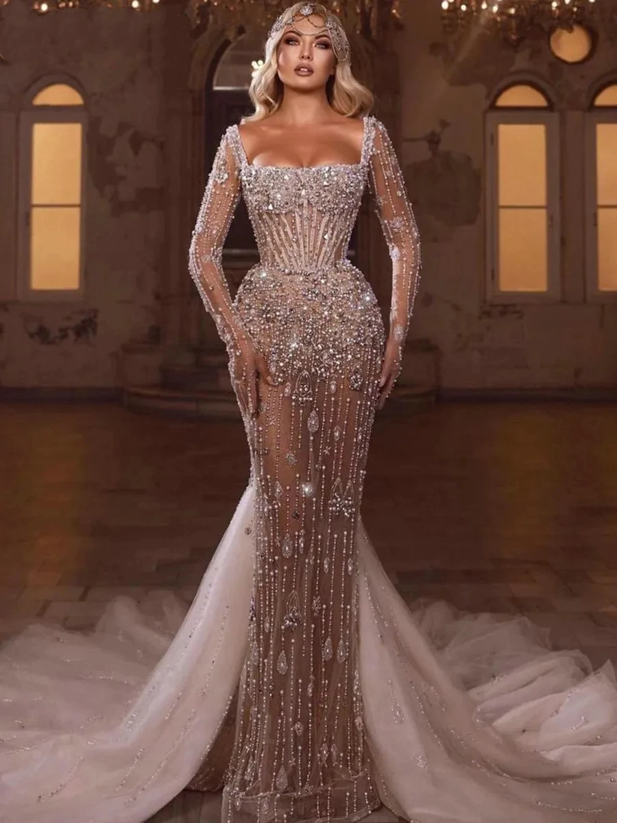 custo vestido noiva dourado ball gown sereia