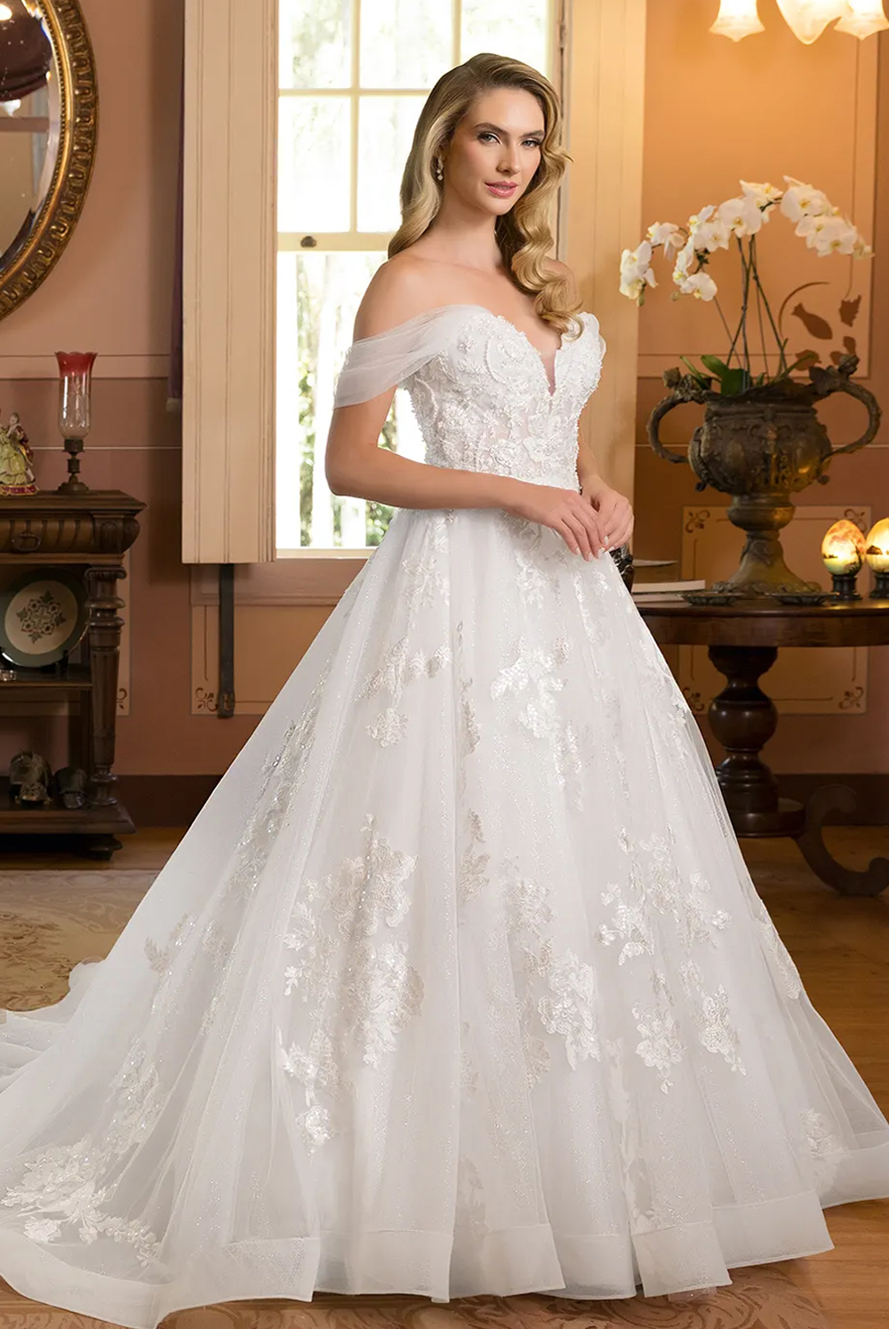 vestido de noiva dourado renda brilho 2024 2025 2026