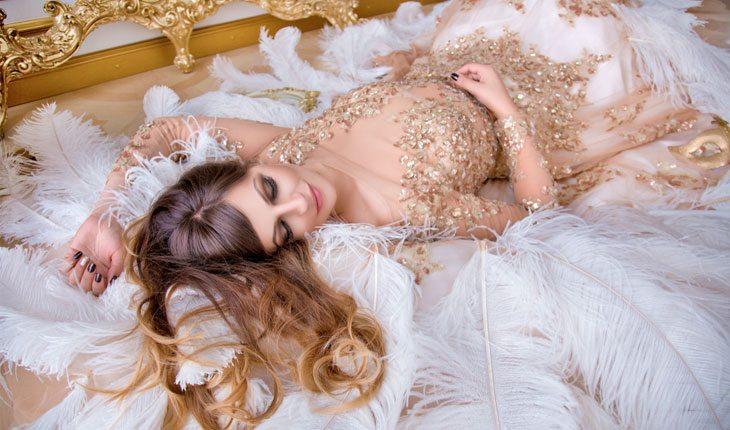 vestido noiva dourado princesa ou sereia