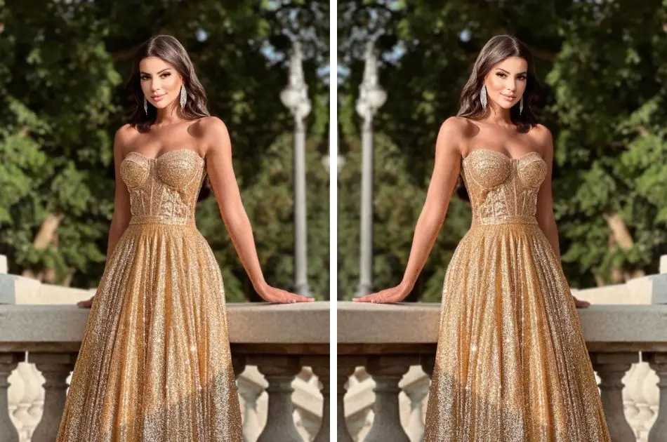 vestido de noiva dourado pré-vitoriano