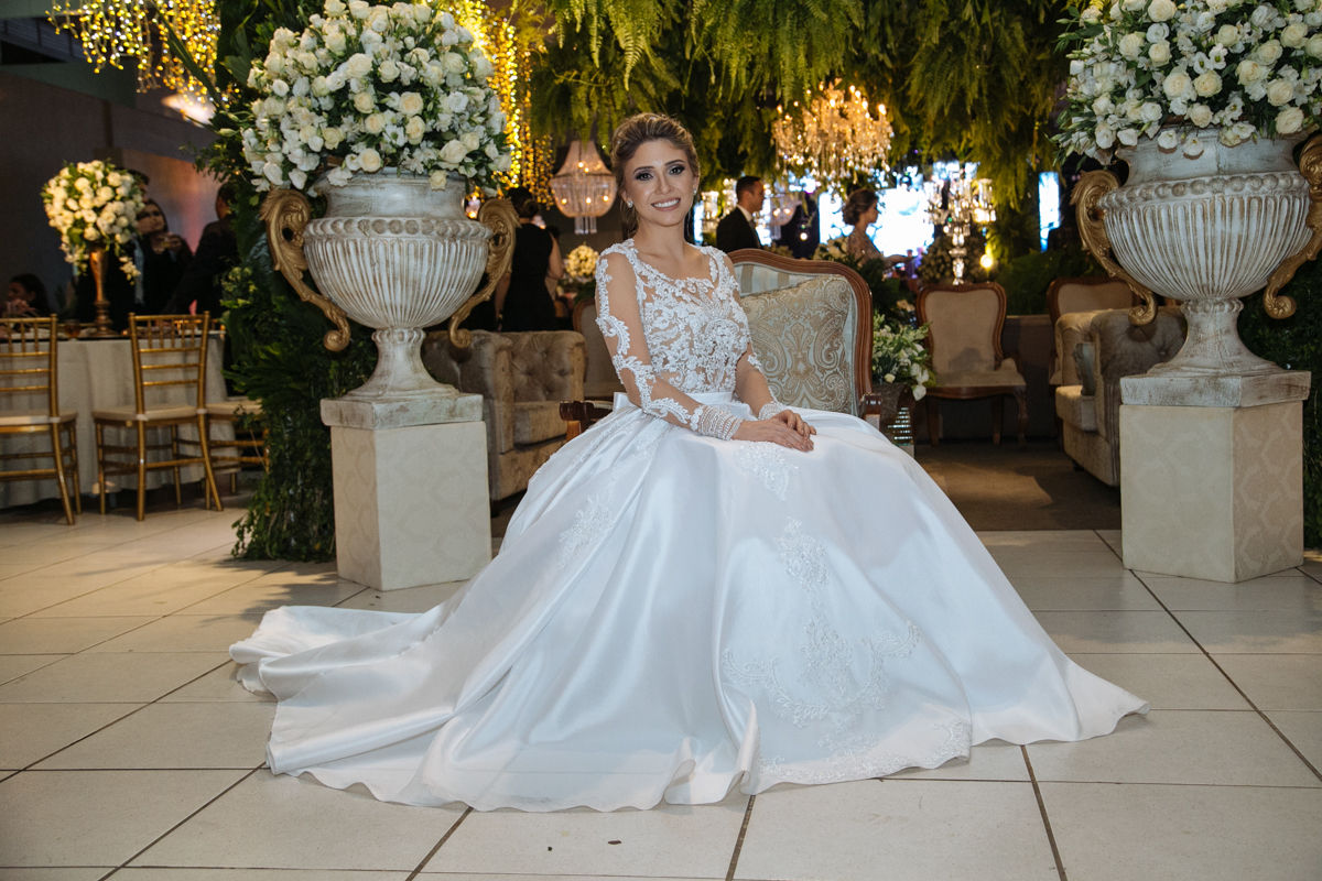 vestido de noiva dourado off-white