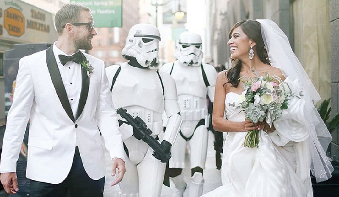 ideias criativas vestido de noiva geek