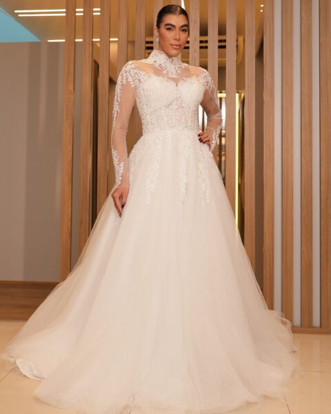 Guia Completo: Vestido de Noiva Sereia com Gola Alta – Elegância e Sensualidade