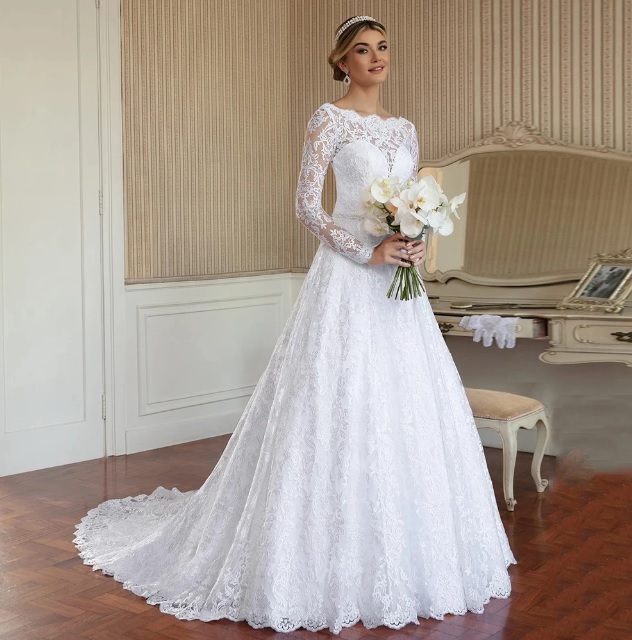 Guia Completo de Tecidos e Detalhes para Vestidos de Noiva de Inverno: Renda