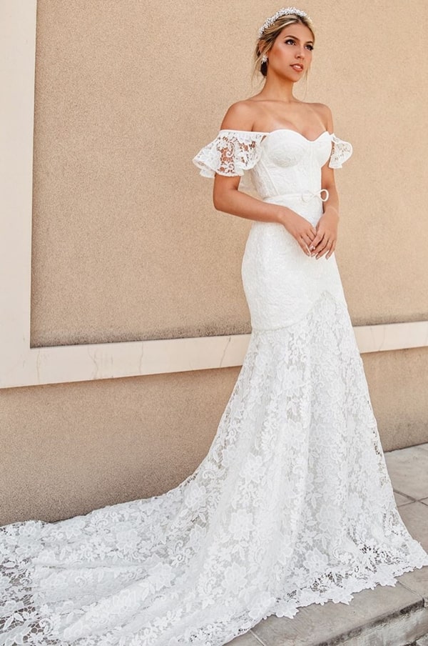 vestido de noiva longo vs rasteira