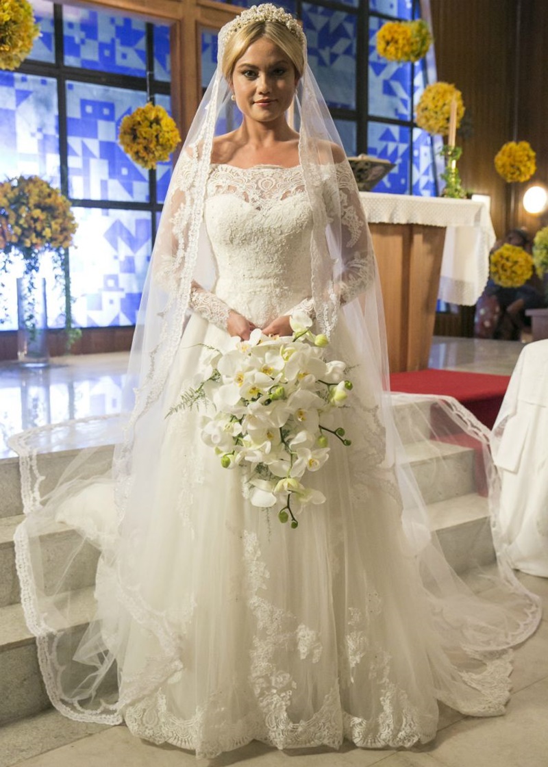 vestido de noiva ombro a ombro renda boho