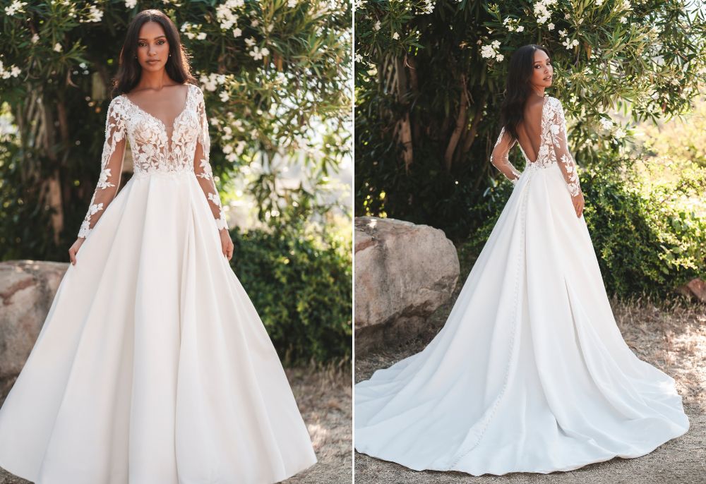 vestido de noiva outono tecido leve