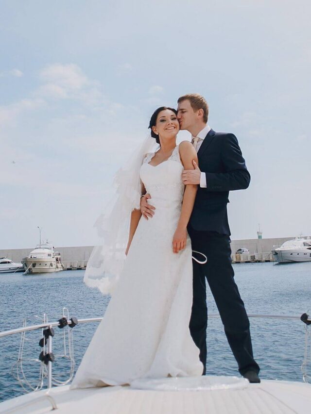 vestido de noiva para casamento em navio