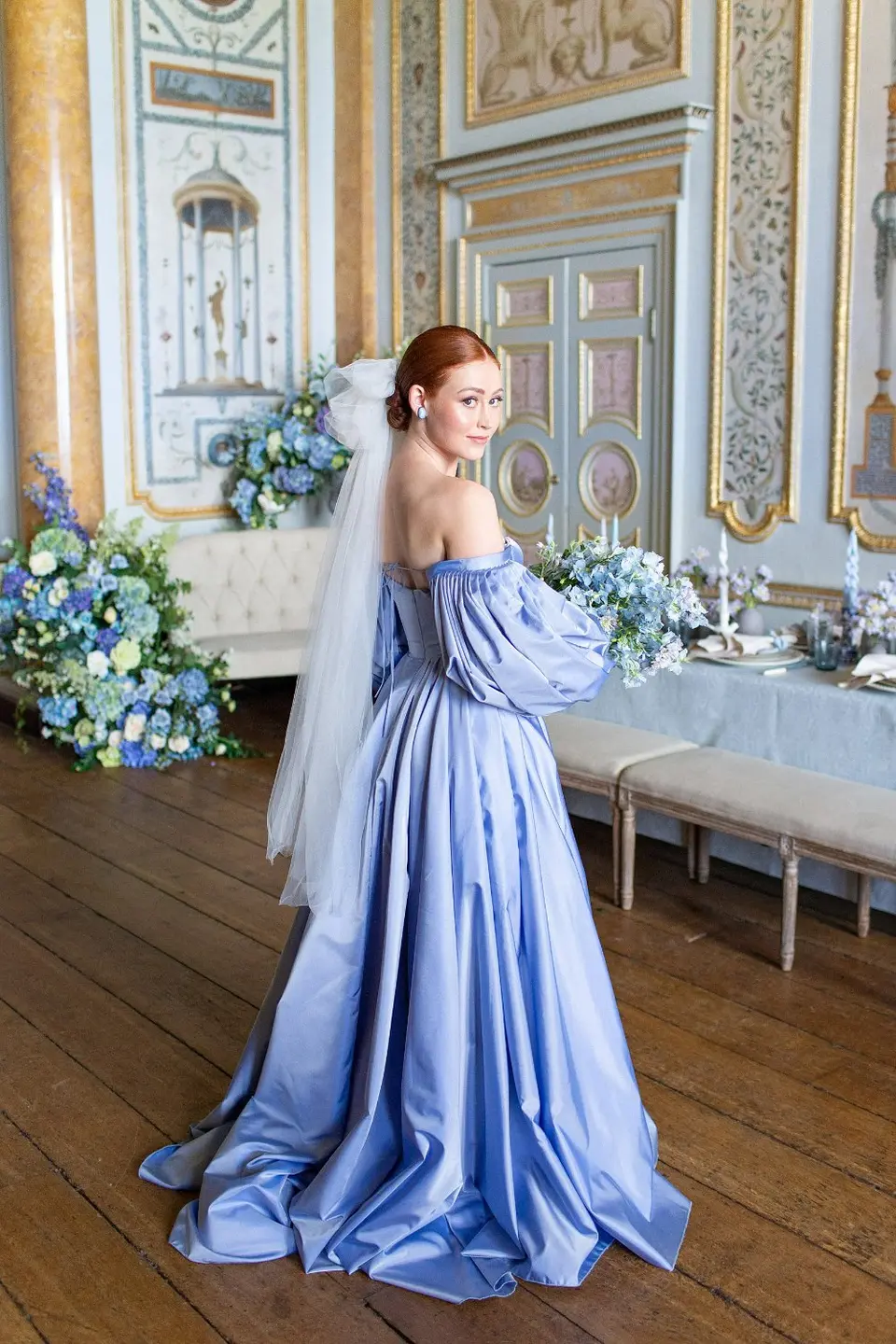 vestido de noiva com mangas bufantes