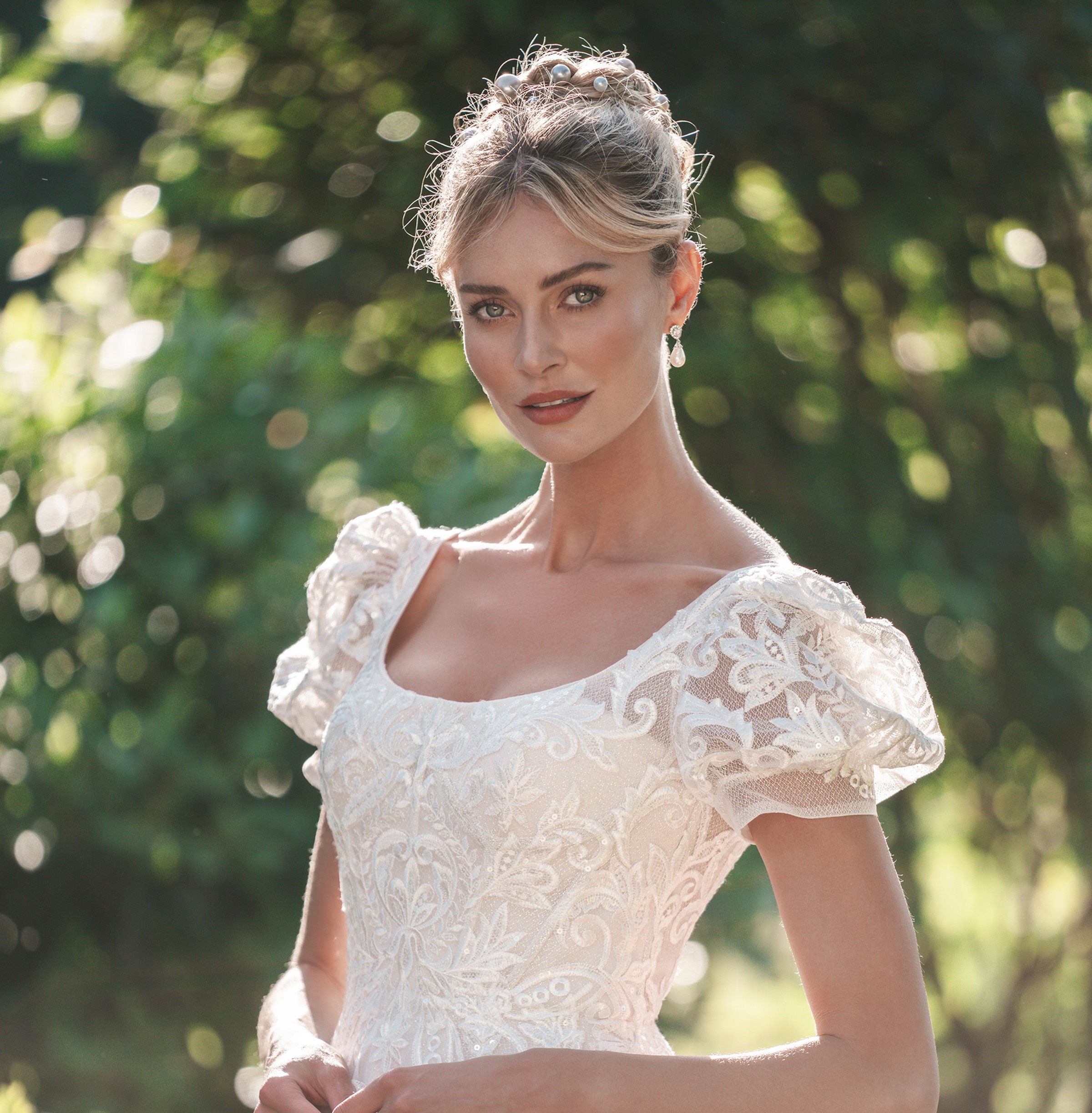 vestido de noiva com renda floral
