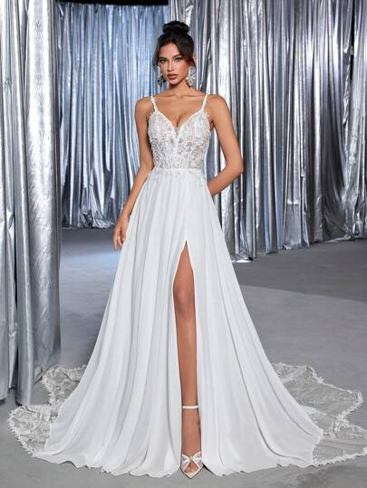 vestido de noiva saia de chiffon