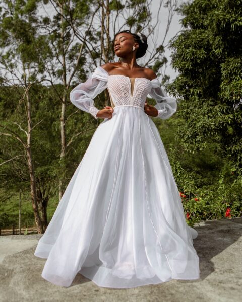 vestido de noiva saia de organza