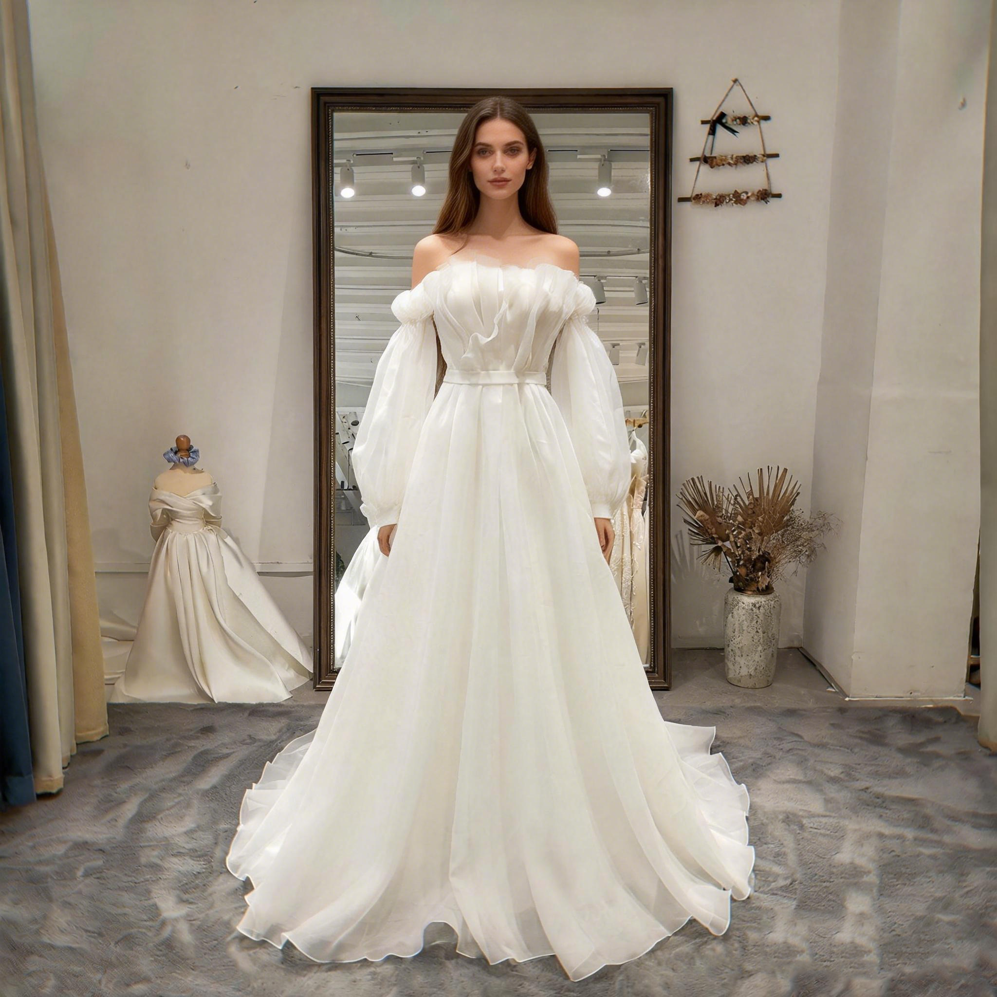 vestido de noiva organza vs tule