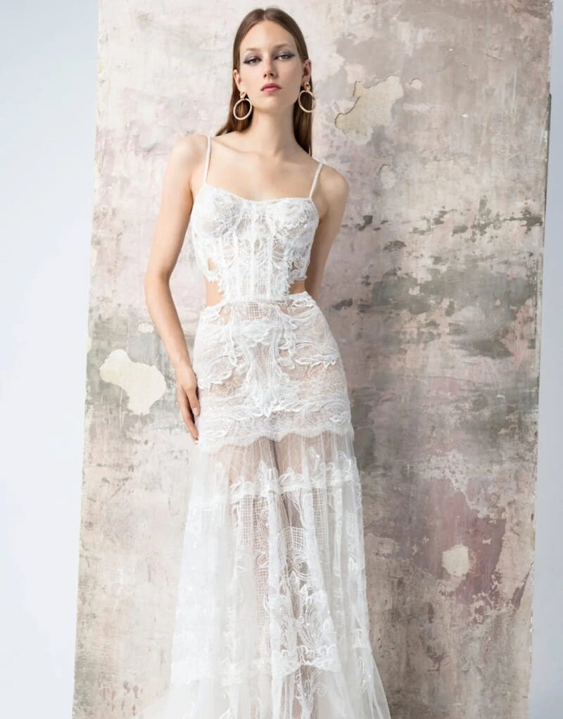 vestido de noiva saia organza para casamento na praia