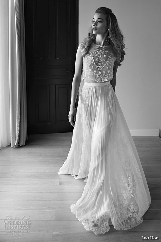 vestido de noiva saia plissada evasê