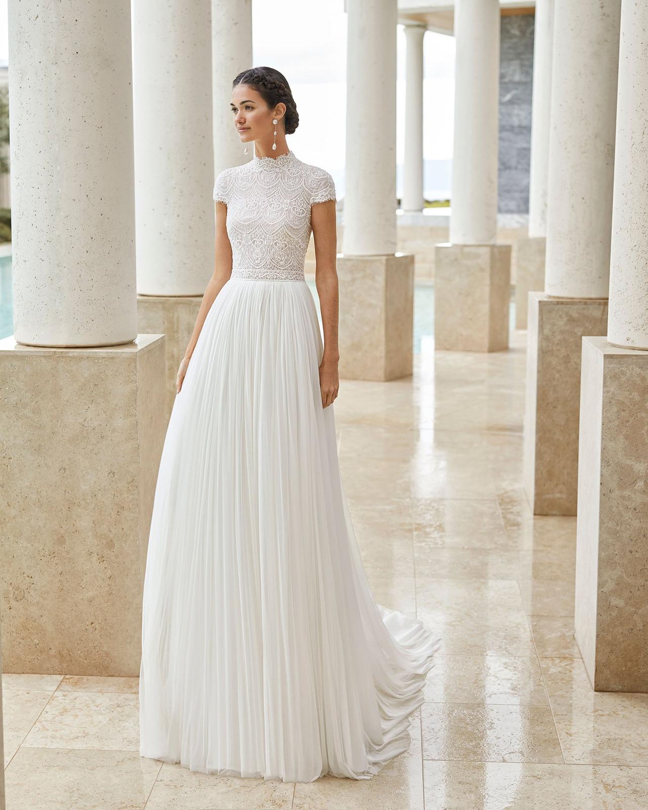 vestido de noiva saia plissada organza
