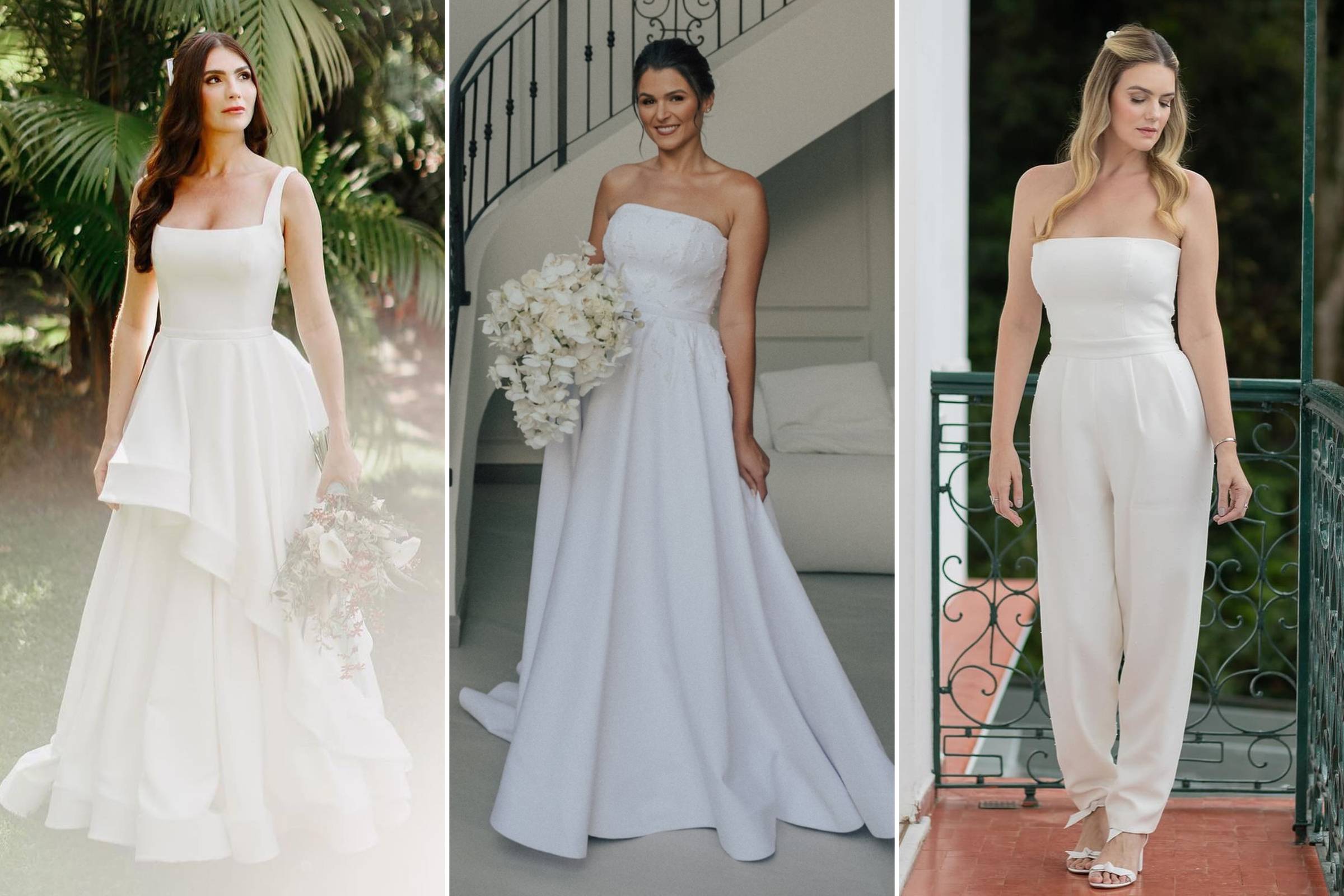 vestido de noiva simples para jantar