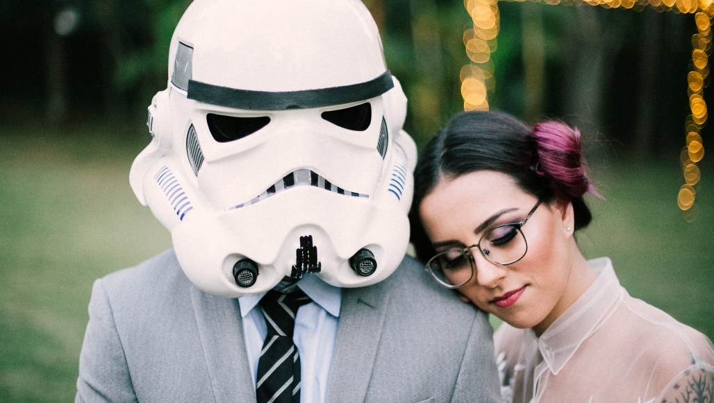 vestido de noiva alta costura Star Wars