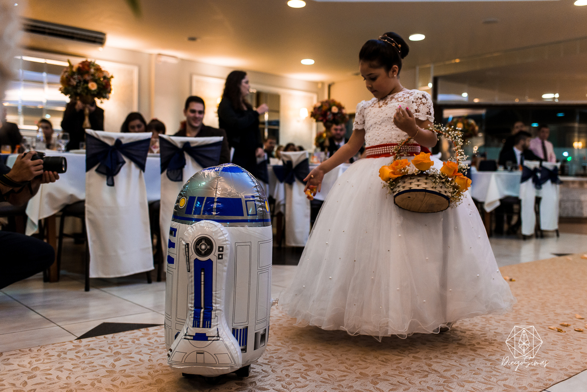 vestido de noiva futurista Star Wars