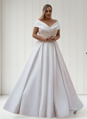 vestido de noiva todo liso