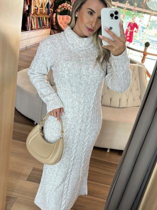vestido de noiva tricô com fios de lã