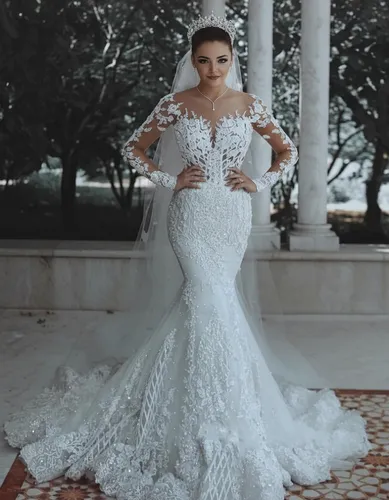 vestido de noiva trompete