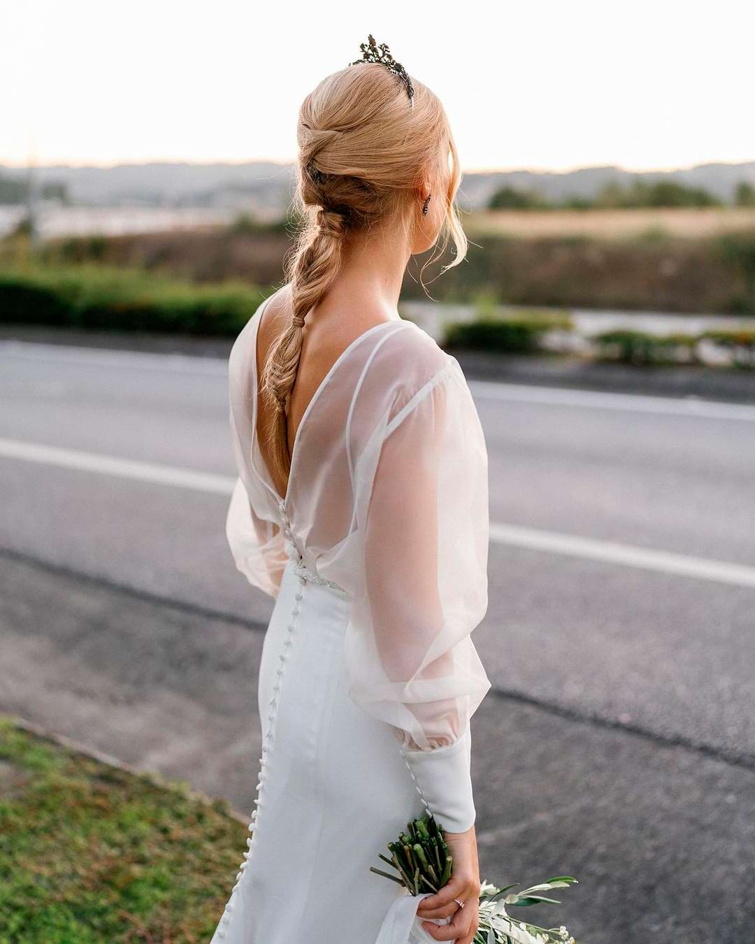 vestido de noiva anos 20 com mangas