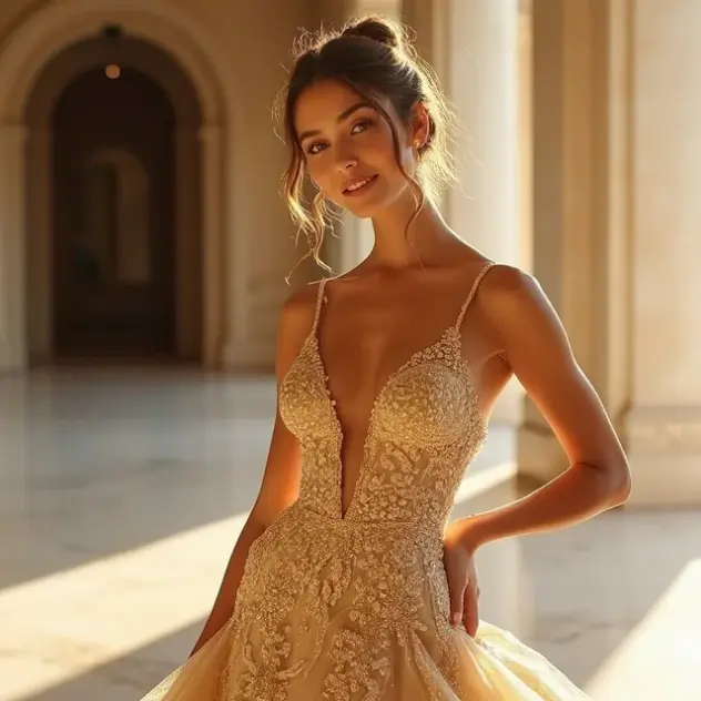 vestido noiva dourado brocado ou paetes