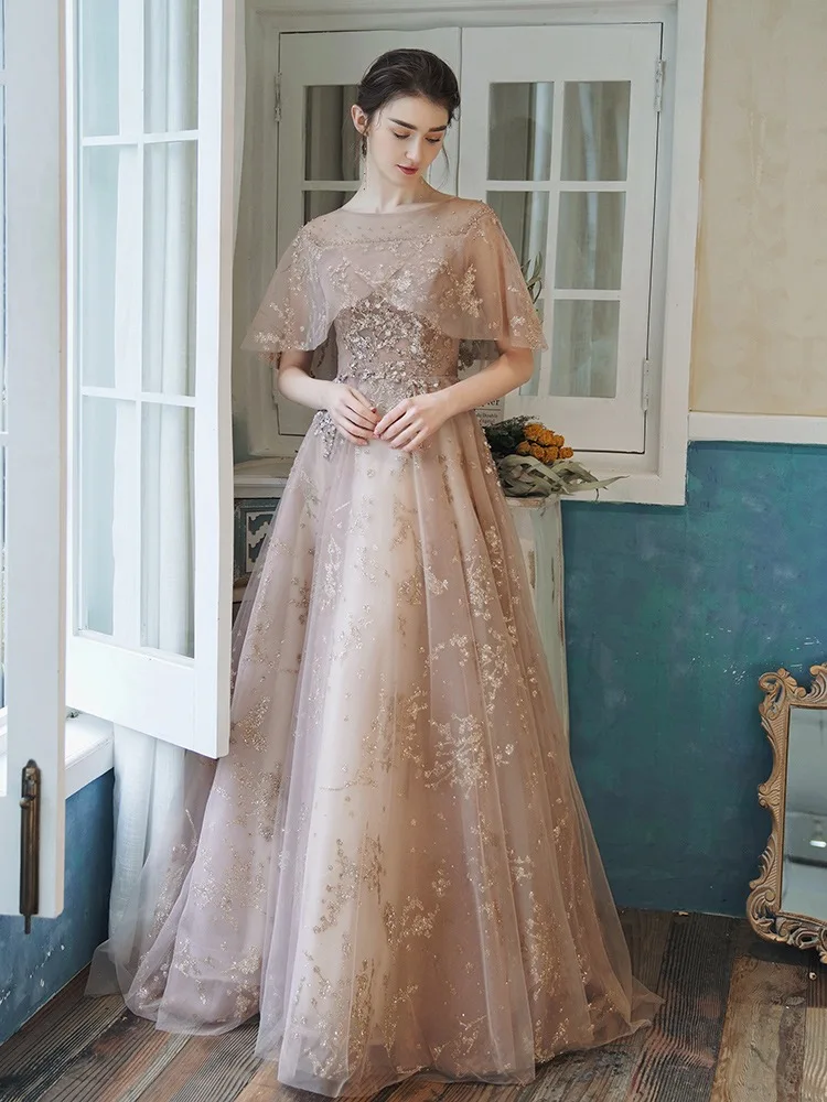 vestido noiva ouro rose para casamento campo