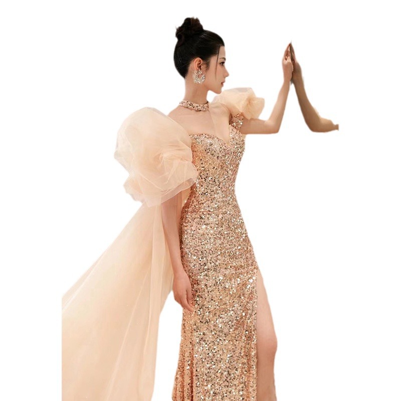 vestido noiva dourado champanhe ou rosé gold