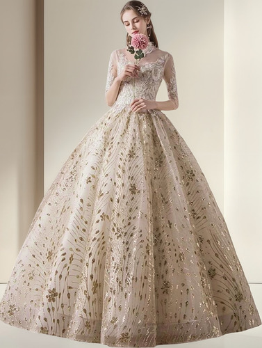 custo vestido noiva dourado com renda