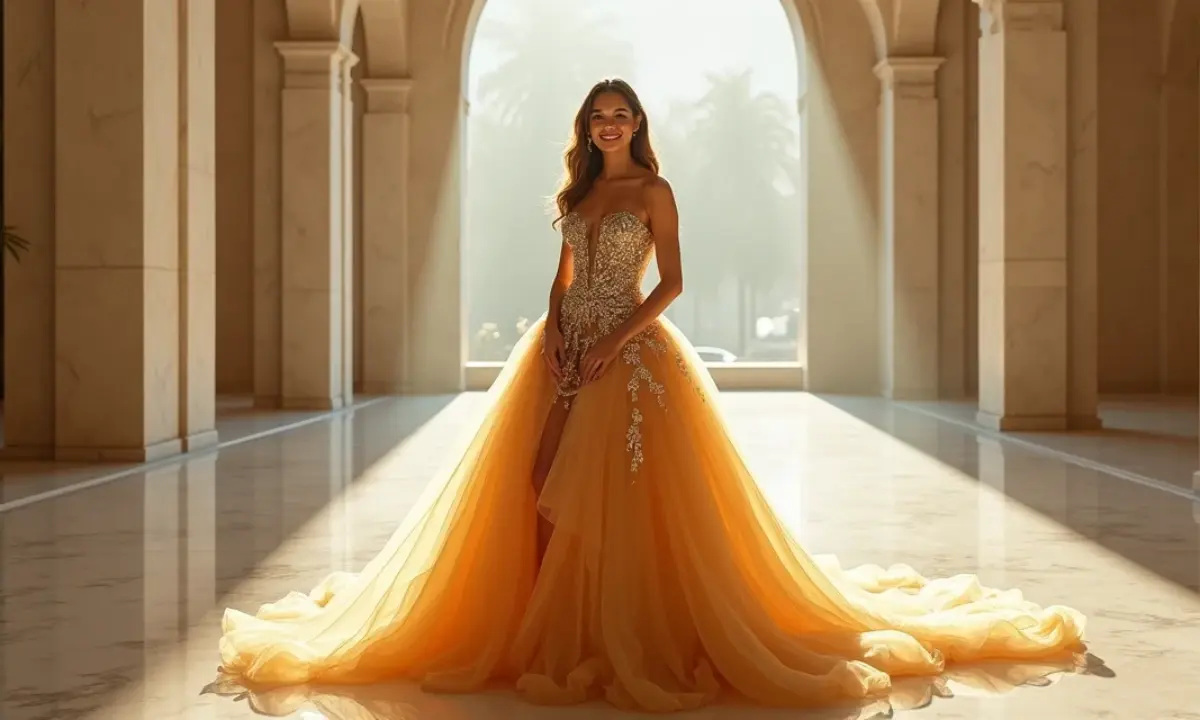 10 ideias vestido noiva dourado para brilhar