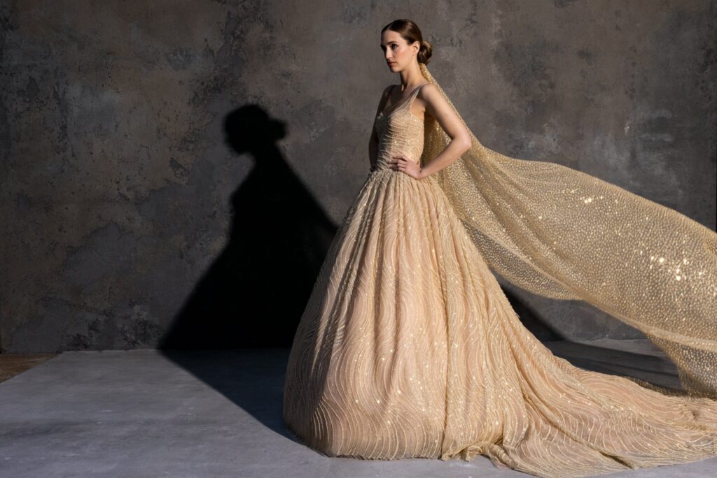 preço vestido noiva dourado zibeline