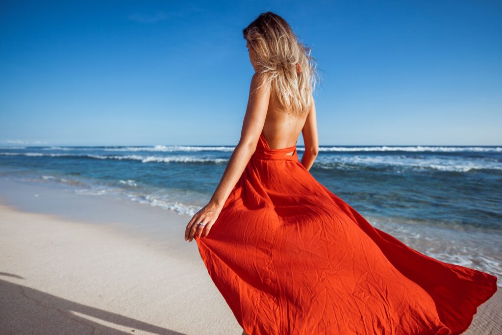 vestido de viscose casamento praia