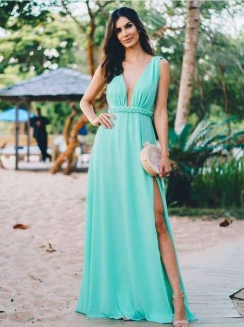 vestido longo casamento praia