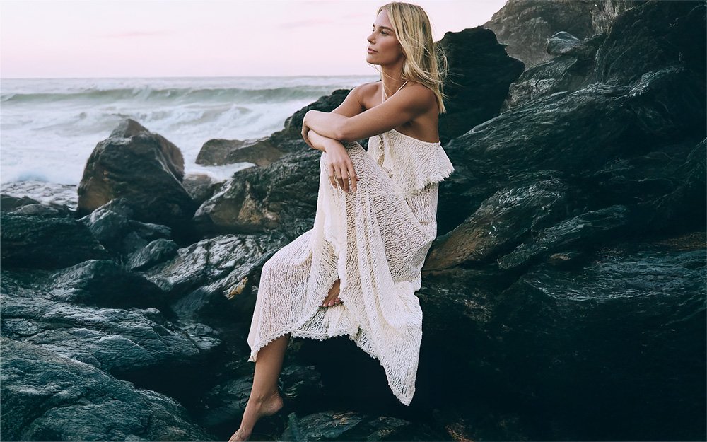 vestido midi casamento praia