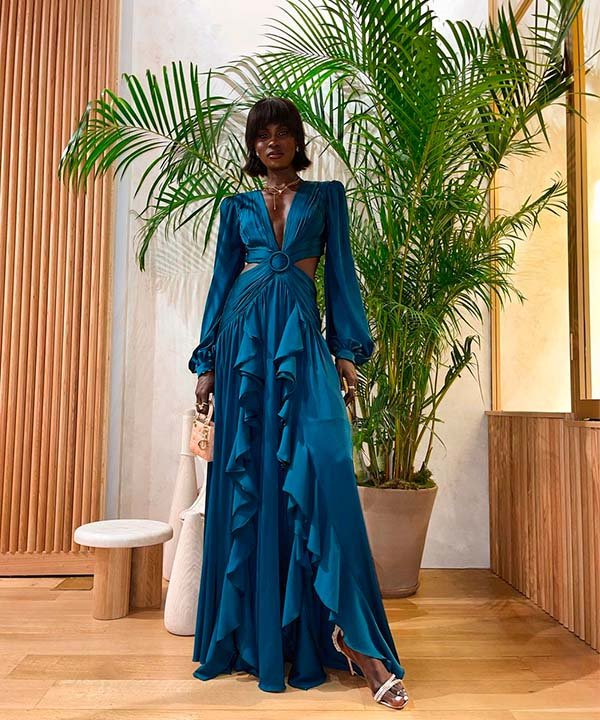 vestido madrinha minimalista elegante 2026