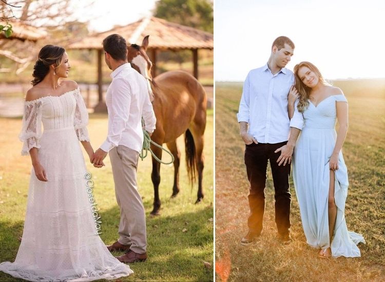 5 ideias de títulos:
1. Como escolher o vestido perfeito para o seu pré-wedding: Guia completo.
2. Estilos de vestidos para pré-wedding: Do boho ao minimalista.
3. Dicas de cores e tecidos para o seu ensaio pré-wedding.
4. Onde encontrar vestidos incríveis para o seu pré-wedding.
5. Vestidos curtos e midi: a tendência moderna para o pré-wedding.