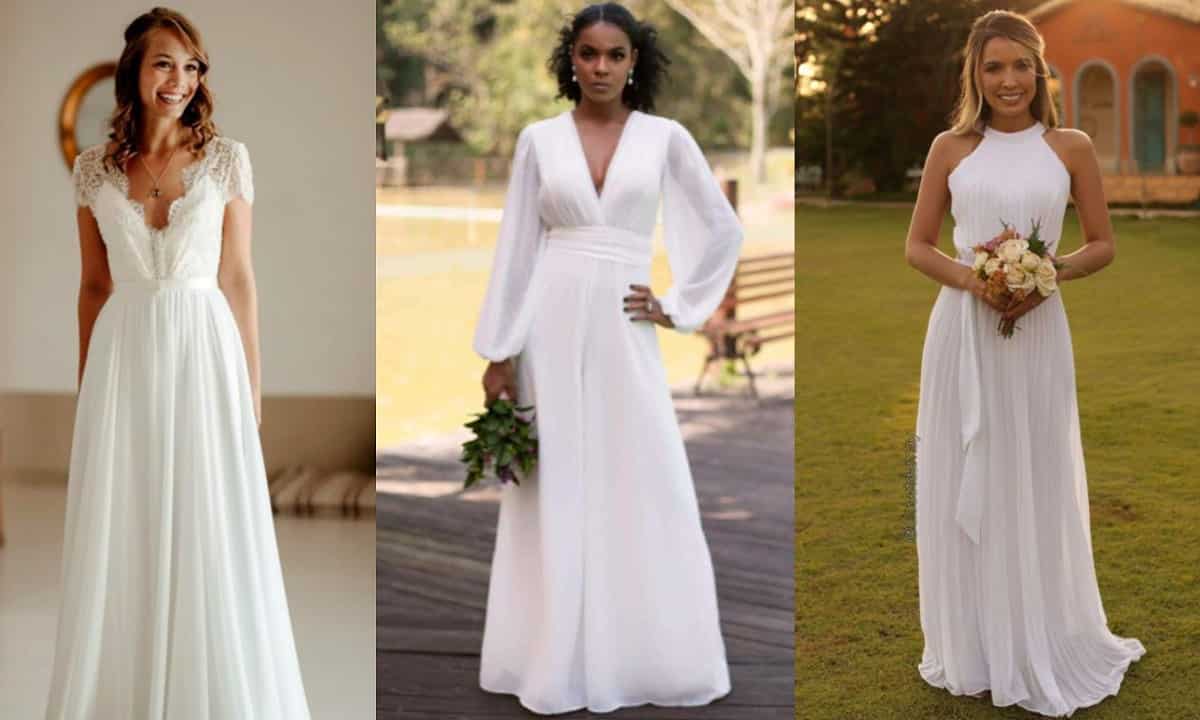 5 ideias de títulos:
1. Vestidos Minimalistas para Casamento Civil: Elegância e Simplicidade
2. Macacões Chiques: A Alternativa Moderna para o Casamento Civil
3. Como Escolher o Tecido Perfeito para o Seu Vestido de Casamento Civil
4. Guia de Preços: Quanto Custa um Vestido de Casamento Civil?
5. Cores Além do Branco: Opções Sofisticadas para o Casamento Civil