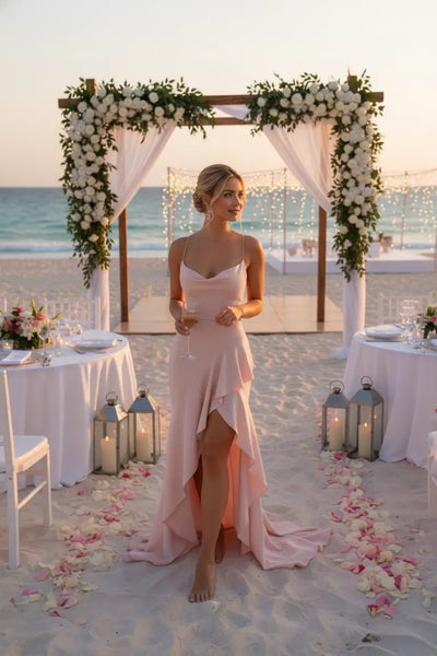 5 ideias de títulos:
1. Casamento na Praia: O Guia Definitivo de Estilo para Convidadas e Noivas
2. Tecidos Leves e Cores Claras: A Chave para um Look Perfeito em Casamentos na Praia
3. Do Boho ao Elegante: Encontre o Vestido Ideal para Casamentos na Areia
4. Madrihas e Mães dos Noivos: Dicas Essenciais para Arrasar em Casamentos na Praia
5. Calçados para Casamento na Praia: Conforto e Estilo para Caminhar na Areia